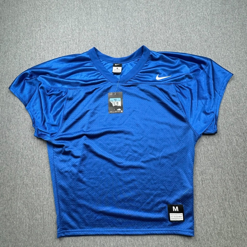 Nike Recruit Practice Football Jersey Mens Medium Blue Sports